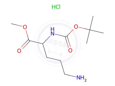 Chemical structure of Boc-L-Ornithine Methyl Ester HCl