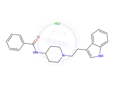 Chemical structure of Indoramin Hydrochloride