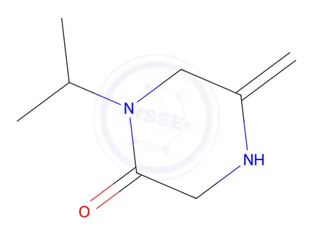 Chemical structure of 1-(1-Methylethyl)-2,5-piperazinedione