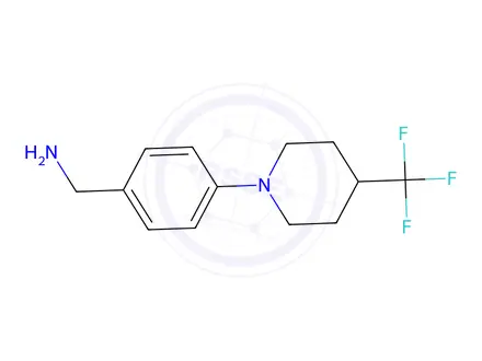 Chemical structure of 4-(4-Trifluoromethyl-piperidin-1-yl)-benzylamine
