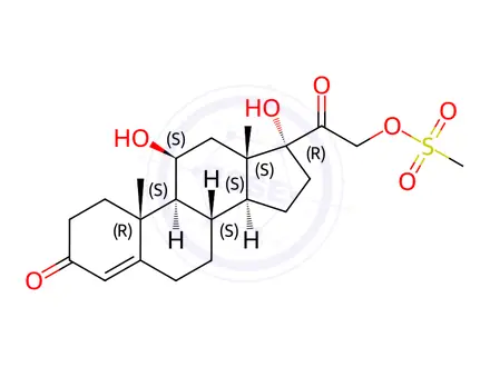 Chemical structure of Cortisol 21-Mesylate