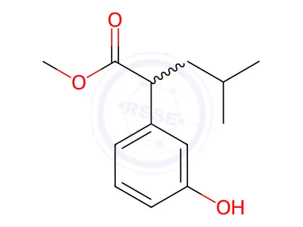 Chemical structure of Methyl 2-(3-hydroxyphenyl)-4-methylpentanoate