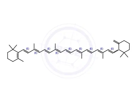 Chemical structure of 5,18-Didehydro-5,6-dihydro-β,β-carotene