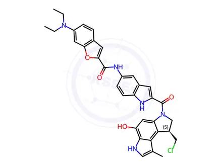 Chemical structure of Seco-form Carzelesin (U 76073)
