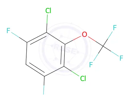 Chemical structure of 2,4-Dichloro-1,5-difluoro-3-(trifluoromethoxy)benzene