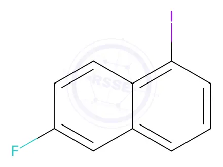Chemical structure of Naphthalene, 6-fluoro-1-iodo-