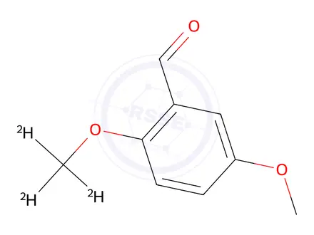 Chemical structure of 5-methoxy-2-(methoxy-d3)-Benzaldehyde