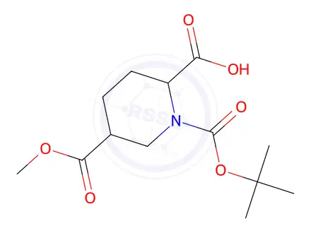 Chemical structure of 1-Boc-5-(methoxycarbonyl)piperidine-2-carboxylic Acid