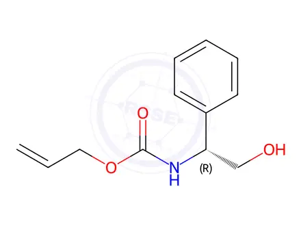 Chemical structure of Carbamic acid, N-[(1R)-2-hydroxy-1-phenylethyl]-, 2-propen-1-yl ester