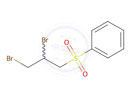Chemical structure of Benzene, [(2,3-dibromopropyl)sulfonyl]-