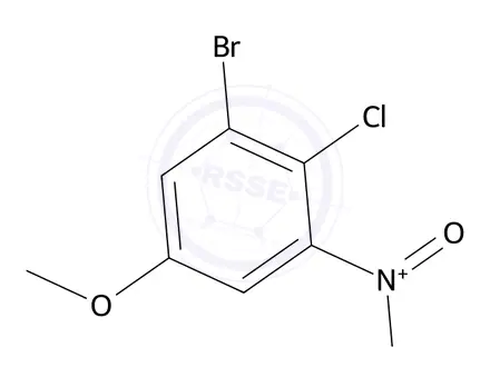 Chemical structure of 1-Bromo-2-chloro-5-methoxy-3-nitrobenzene