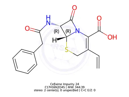 Chemical structure of Cefixime Impurity 114
