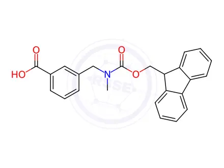 Chemical structure of Benzoic acid, 3-[[[(9H-fluoren-9-ylmethoxy)carbonyl]methylamino]methyl]-