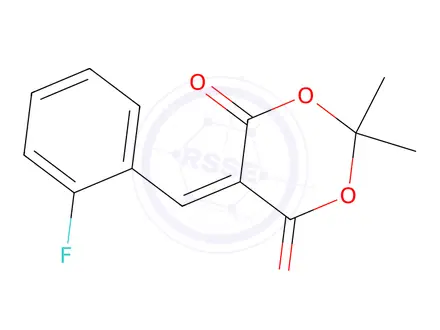 Chemical structure of 5-(2-Fluorobenzylidene)-2,2-dimethyl-1,3-dioxane-4,6-dione