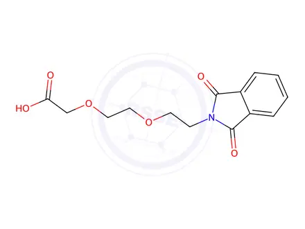 Chemical structure of 2-(2-(2-(1,3-Dioxoisoindolin-2-yl)ethoxy)ethoxy)acetic acid