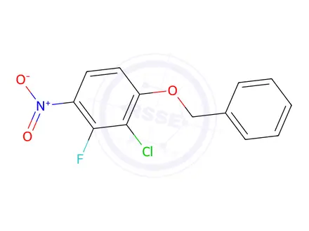 Chemical structure of 1-(Benzyloxy)-2-chloro-3-fluoro-4-nitrobenzene
