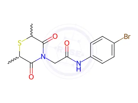 Chemical structure of N-(4-Bromophenyl)-2-(2,6-dimethyl-3,5-dioxothiomorpholino)acetamide