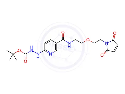 Chemical structure of Boc-HyNic-PEG1-mal