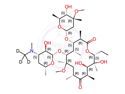 Chemical structure of Clarithromycin-N-methyl-d3