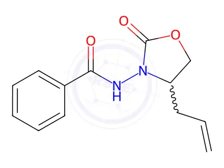 Chemical structure of Benzamide, N-[2-oxo-4-(2-propenyl)-3-oxazolidinyl]-(9CI)