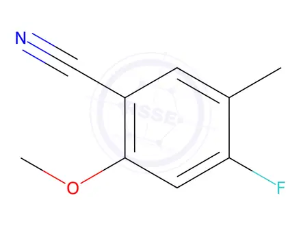 Chemical structure of Benzonitrile, 4-fluoro-2-methoxy-5-methyl-(9CI)