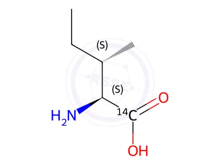 Chemical structure of ISOLEUCINE, L-, [1-14C]