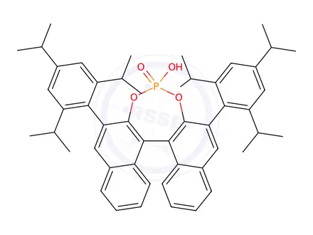Chemical structure of (R)-3,3′-Bis(2,4,6-triisopropylphenyl)-1,1′-binaphthyl-2,2′-diyl hydrogenphosphate
