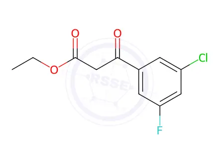 Chemical structure of Ethyl 3-(3-chloro-5-fluorophenyl)-3-oxopropanoate