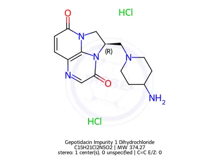 Chemical structure of Gepotidacin Impurity 1 Dihydrochloride