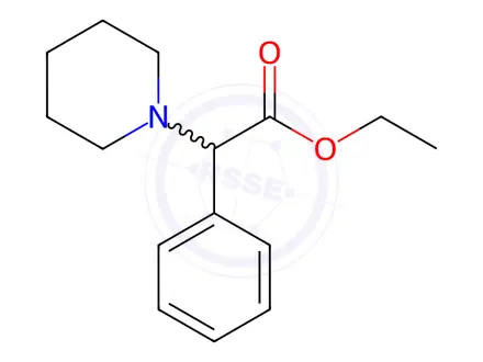 Chemical structure of Ethyl 2-Phenyl-2-piperidinoacetate