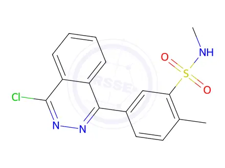 Chemical structure of 5-(4-chlorophthalazin-1-yl)-n,2-dimethylbenzenesulfonamide