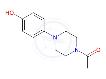 Chemical structure of 1-Acetyl-4-(4-hydroxyphenyl)piperazine
