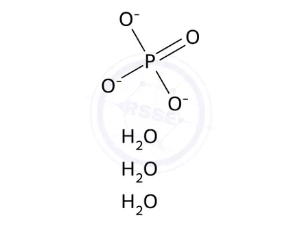 Chemical structure of Phosphoric acid, trisodium salt, decahydrate