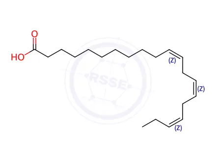 Chemical structure of cis-11,14,17-Eicosatrienoic acid