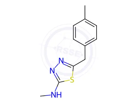 Chemical structure of N-Methyl-5-(4-methylbenzyl)-1,3,4-thiadiazol-2-amine