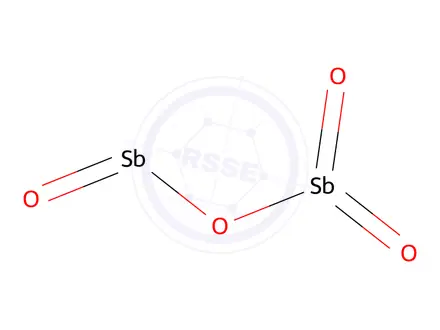 Chemical structure of Diantimony(V) tetraoxide