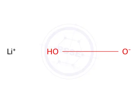 Chemical structure of lithium hydroperoxide