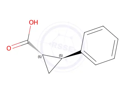 Chemical structure of (1S,2S)-2-Phenylcyclopropane-1-carboxylic acid