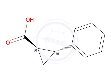 Chemical structure of (1R)-2α-Phenylcyclopropane-1β-carboxylic acid