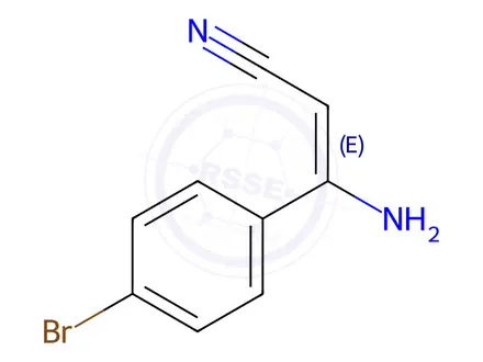 Chemical structure of (E)3-Amino-3-(4-bromophenyl)acrylonitrile