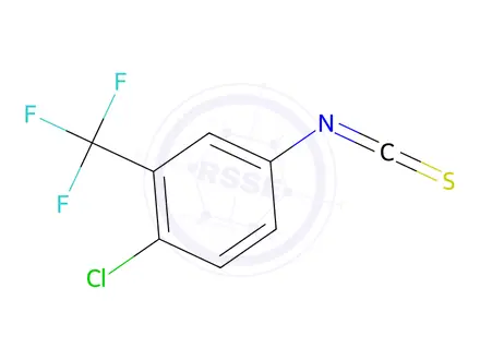 Chemical structure of 1-chloranyl-4-isothiocyanato-2-(trifluoromethyl)benzene