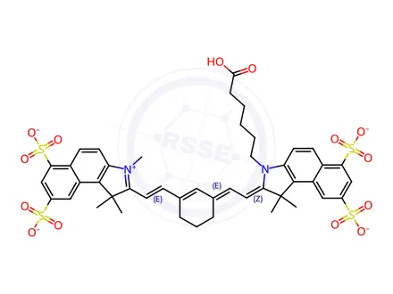 Chemical structure of Sulfo-Cy7.5 Carboxylic acid