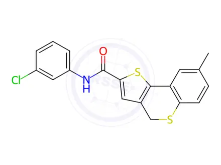 Chemical structure of N-(3-chlorophenyl)-8-methyl-4H-thieno[3,2-c]thiochromene-2-carboxamide