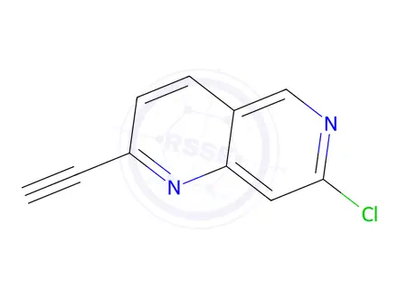 Chemical structure of 1,6-Naphthyridine, 7-chloro-2-ethynyl-
