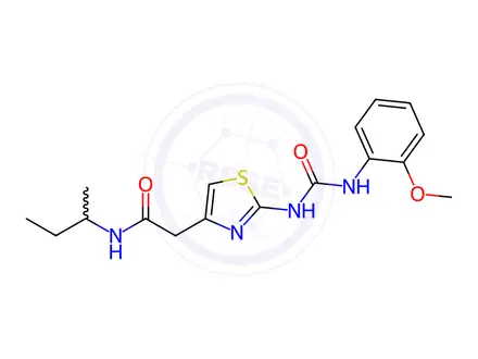 Chemical structure of N-(sec-Butyl)-2-(2-(3-(2-methoxyphenyl)ureido)thiazol-4-yl)acetamide