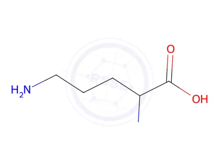 Chemical structure of 2,5-Diaminopentanoic Acid