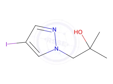 Chemical structure of 1-(4-iodo-1H-pyrazol-1-yl)-2-methylpropan-2-ol