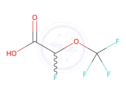 Chemical structure of 2-fluoro-2-(trifluoromethoxy)acetic acid