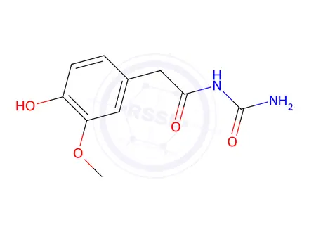 Chemical structure of N-(Aminocarbonyl)-4-hydroxy-3-methoxybenzeneacetamide