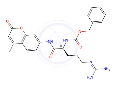 Chemical structure of Z-Arg-AMC hydrochloride salt